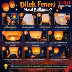 Dilek Feneri, Dilek Balonu Kırmızı - 3 Adet