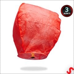 Dilek Feneri, Dilek Balonu Kırmızı - 3 Adet