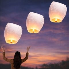 Dilek Feneri, Dilek Balonu Beyaz - 3 Adet