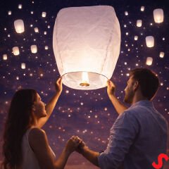 Dilek Feneri, Dilek Balonu Beyaz - 3 Adet