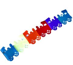 Kağıt Uzar Süs, Tren Modeli,  - 3,00 mt x 14 Parça