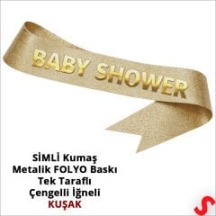 Baby Shower Taç ve Kuşak Seti - Altın