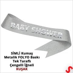 Baby Shower Taç ve Kuşak Seti - Gümüş