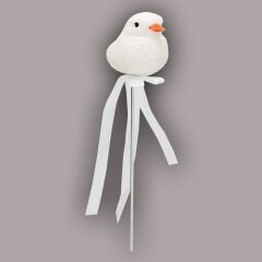 Kuş Çubuk 21 cm x 4 cm, Beyaz - 10 Adet