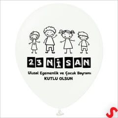 23 Nisan Kutlu Olsun Pastel Balon - 23 cm x 8 Adet