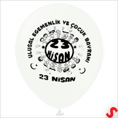 23 Nisan Kutlu Olsun Pastel Balon - 23 cm x 8 Adet