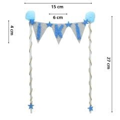 Pasta Süsü 27cm x 15cm, İKİ - Mavi