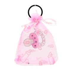 Hediyelik Anahtarlık -  Emzik Modeli - Pembe Keseli