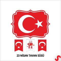 23 Nisan, 19 Mayıs, 29 Ekim Milli Bayramlar Tavan Süs Seti