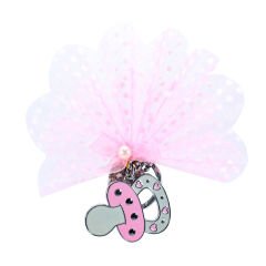 Hediyelik Anahtarlık -  Emzik Modeli - Pembe Lavantalı