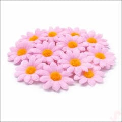 Yapay Papatya Çiçek Kafası 4 cm x 20 Adet - Pembe