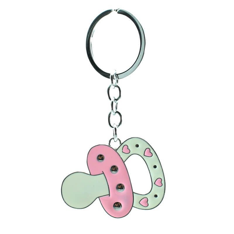 Hediyelik Anahtarlık -  Emzik Modeli - Pembe Pembe