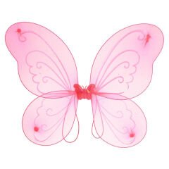 Kelebek Kanat, Asa ve Taç 3'lü Set - Pembe