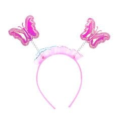 Kelebek Kanat, Asa ve Taç 3'lü Set - Pembe