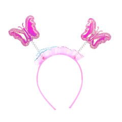 Kelebek Kanat, Asa ve Taç 3'lü Set - Pembe