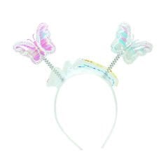 Kelebek Kanat, Asa ve Taç 3'lü Set - Beyaz