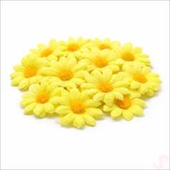 Yapay Papatya Çiçek Kafası 4 cm x 20 Adet - Sarı