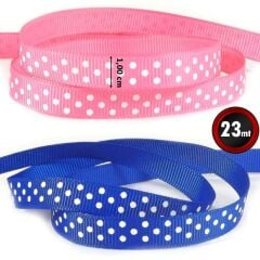 Grogren Kurdele, 1,0 cm x 23 mt - Puanlı MAVİ