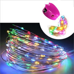 Multi Renk Işıklı 3 mt x 30 Ledli Pilli Peri Led Işık