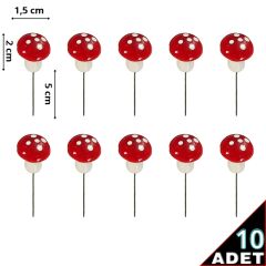Yapay Mini SüS Mantarları, 1,50cm - 10 Adet
