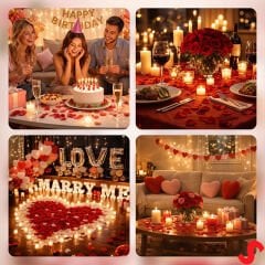 Yapay Gül Yaprakları, 144 Adet - Kırmızı