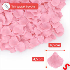 Yapay Gül Yaprakları, 144 Adet - Pembe