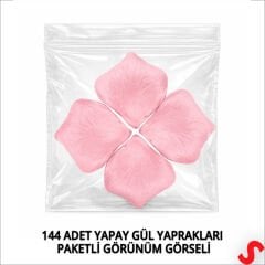 Yapay Gül Yaprakları, 144 Adet - Pembe