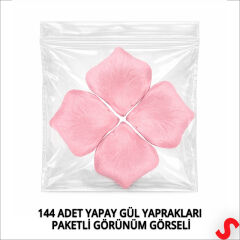 Yapay Gül Yaprakları, 144 Adet - Pembe