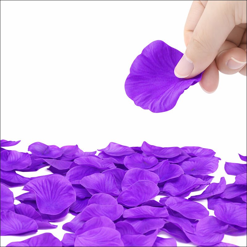 Yapay Gül Yaprakları, 144 Adet - Mor