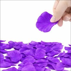 Yapay Gül Yaprakları, 144 Adet - Mor