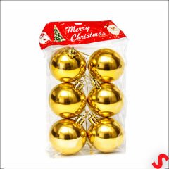 Yılbaşı Ağaç Süsü Altın Top, 4 cm x 6 Adet