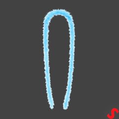 Mavi İnce 7 gr Otriş Boa Tüy, 3,5 cm x 2 mt