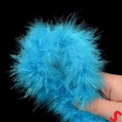 Mavi İnce 7 gr Otriş Boa Tüy, 3,5 cm x 2 mt