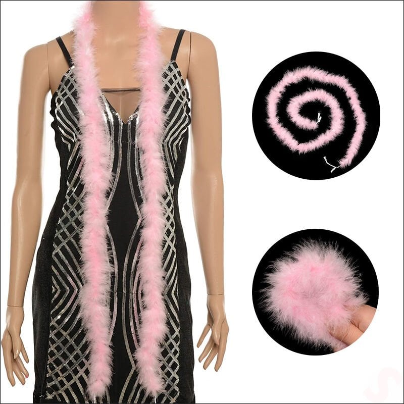 Pembe İnce 7 gr Otriş Boa Tüy, 3,5 cm x 2 mt