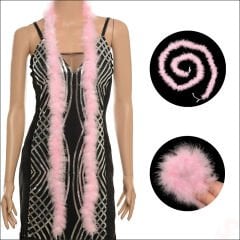 Pembe İnce 7 gr Otriş Boa Tüy, 3,5 cm x 2 mt