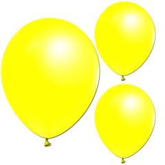 Metalik Parlak Balon, 10 Adet - Sarı