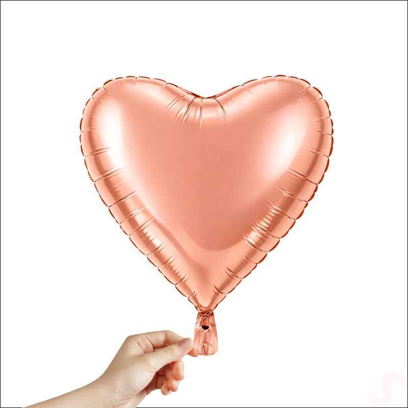 Kalp Folyo Balon, 45 cm - Rose Gold
