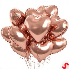 Kalp Folyo Balon, 45 cm - Rose Gold