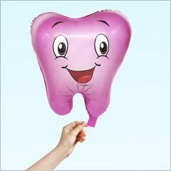 Diş Folyo Balon, 50 cm - Pembe