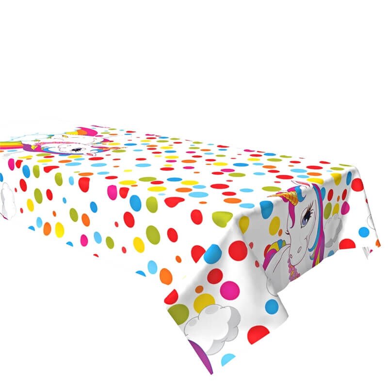 Unicorn, Rainbow Masa Örtüsü, 120 cm x 180 cm