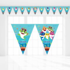 Baby Shark Üçgen Bayrak Flama - 3,20 mt.