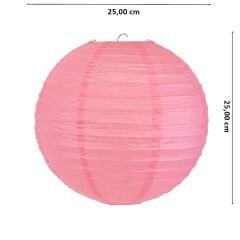 Kağıt Top Fener, 25,00 cm - Pembe