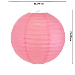 Kağıt Top Fener, 25,00 cm - Pembe