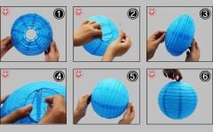 Kağıt Top Fener, 25,00 cm - Pembe