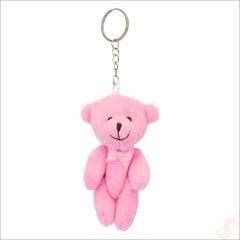Pelüş Ayıcık Anahtarlık, 9 x 5,5 cm - Pembe