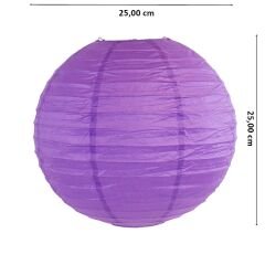 Kağıt Top Fener, 25,00 cm - Mor