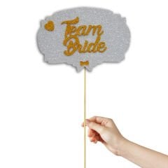 Team Bride Konuşma Balonu Çubuğu - Gümüş & Altın