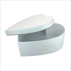 Kalp Kutu Orta Boy, 29 x 29 x 11 cm - Beyaz