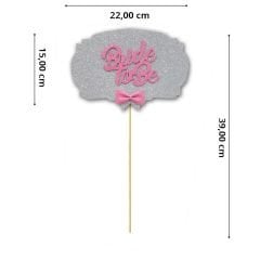 Bride To Be Konuşma Balonu Çubuğu - Gümüş & Pembe