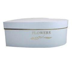 Kalp Kutu Küçük Boy, 26 x 26 x 10 cm - Beyaz